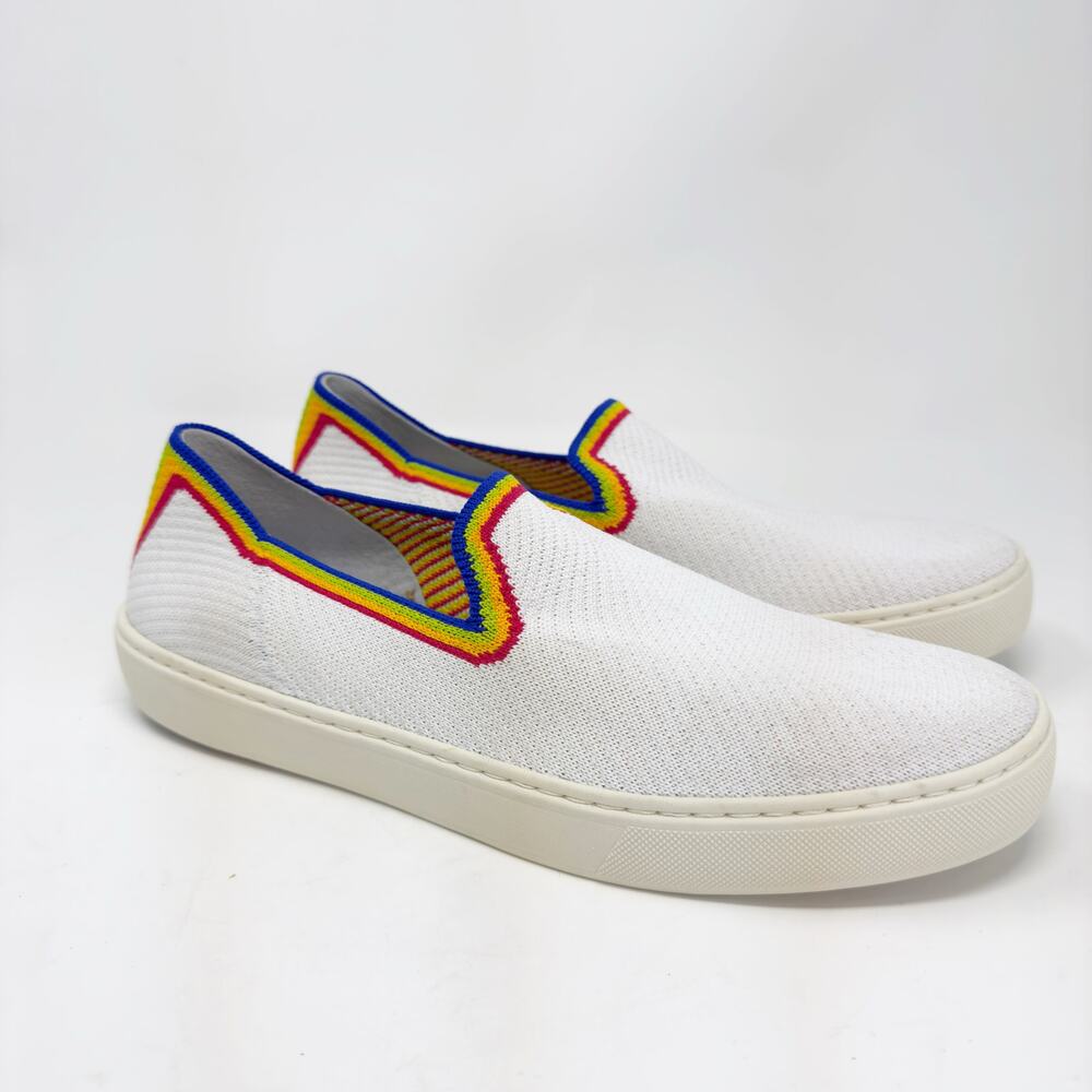 Limited Edition White Rainbow Pride Rothy's Sneaker Shoe 10